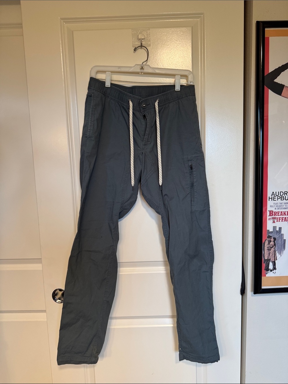 Vuori Ripstop Climber Pants Mens Charcoal Grey Hiking Stretch Cotton - Picture 3 of 9